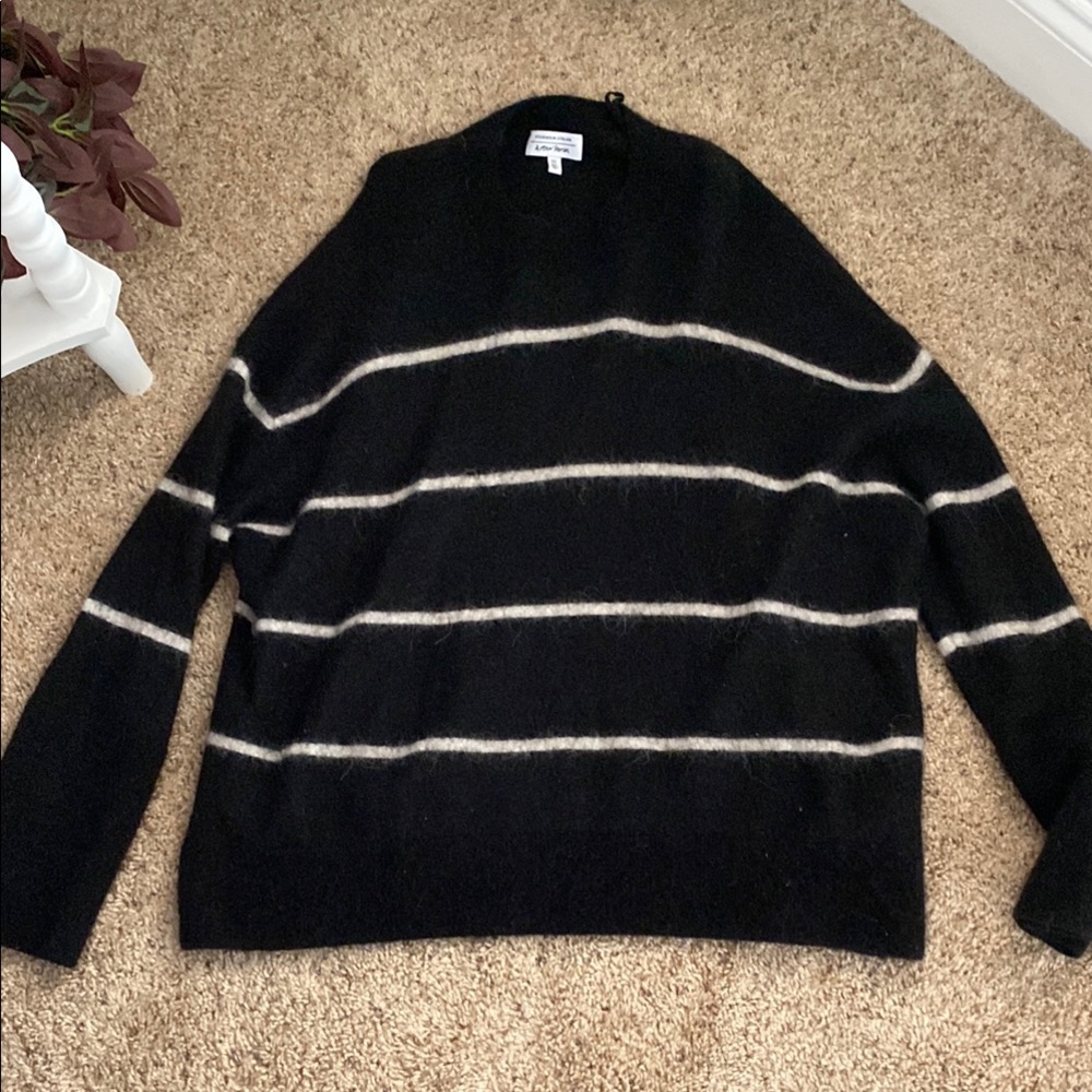& Other Stories Black and Cream Striped Sweater